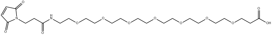 马来酰亚胺-七聚乙二醇-羧酸, 2112731-42-5, 结构式
