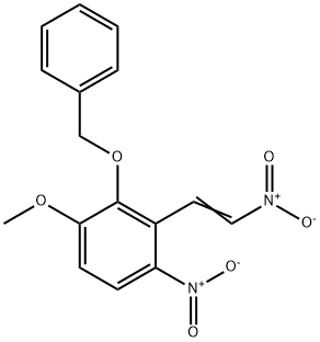 2-(Benzyloxy)-3-Methoxy-β,6-dinitrostyrene Struktur