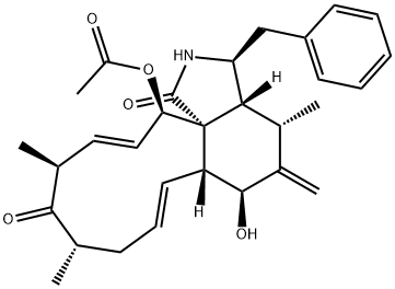 (7S,13E,16S,18S,19E,21R)-21-アセトキシ-7-ヒドロキシ-16,18-ジメチル-10-フェニル[11]サイトカラサ-6(12),13,19-トリエン-1,17-ジオン 化学構造式