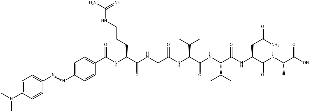 DABCYL-ARG-GLY-VAL-VAL-ASN-ALA-OH Structure