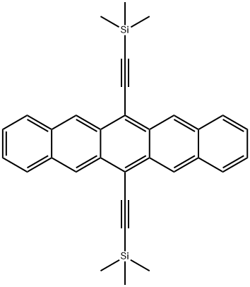 6,13-双(三甲硅基乙炔基)并五苯 结构式