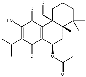 (4aR)-1,2,3,4,4a,5,8,9,10,10aα-Decahydro-6-hydroxy-1,1-dimethyl-7-isopropyl-5,8-dioxo-9α-acetoxyphenanthrene-4a-carbaldehyde Structure