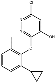 6-氯-3-(2-环丙基-6-甲基苯氧基)哒嗪-4-醇, 499223-49-3, 结构式