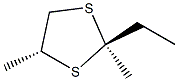 2β-エチル-2,4α-ジメチル-1,3-ジチオラン 化学構造式
