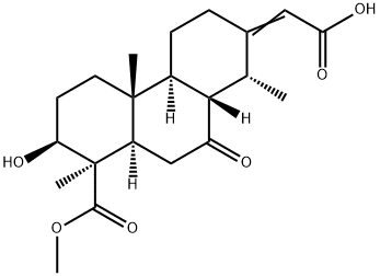 (1R,4bα,8aβ,10aα)-7-(カルボキシメチレン)テトラデカヒドロ-2β-ヒドロキシ-1,4aβ,8α-トリメチル-9-オキソ-1β-フェナントレンカルボン酸1-メチル 化学構造式