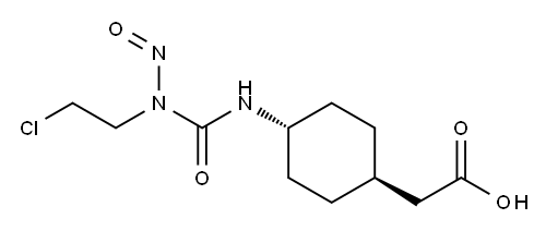 4β-[3-(2-Chloroethyl)-3-nitrosoureido]cyclohexane-1α-acetic acid 结构式