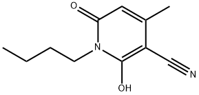 1-butyl-1,6-dihydro-2-hydroxy-4-methyl-6-oxo-3-Pyridinecarbonitrile 3-Pyridinecarbonitrile,1-butyl-1,6-dihydro-2-hydroxy-4-methyl-6-oxo- Structure
