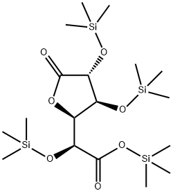 Gluconic acid, 2,3,5,6-tetrakis-O-(trimethylsilyl)-, lactone Struktur