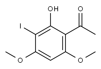 2-羟基-3-碘-4,6-二甲氧基苯乙酮, 59656-68-7, 结构式