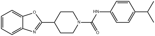 1-Piperidinecarboxamide,4-(2-benzoxazolyl)-N-[4-(1-methylethyl)phenyl]-(9CI) 结构式