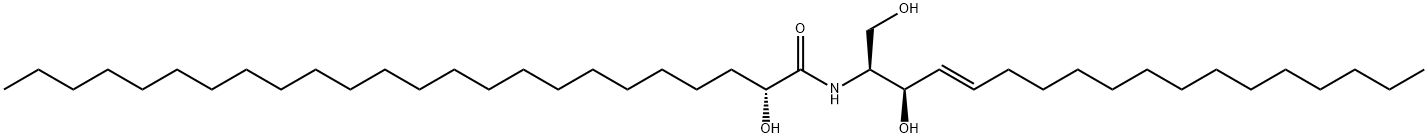 N-(2'-(R)-HYDROXYLIGNOCEROYL)-D-ERYTHRO-SPHINGOSINE;24:0(2R-OH) CERAMIDE 结构式