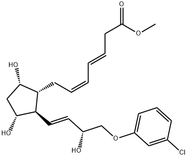 (3E,5Z)-7-[(1R)-2β-[(E,R)-4-(3-Chlorophenoxy)-3-hydroxy-1-butenyl]-3α,5α-dihydroxycyclopentan-1α-yl]-3,5-heptadienoic acid methyl ester 结构式