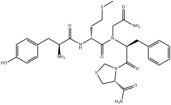 enkephalin, Met(2)-Thz(5)-GlyNH2(3)- 结构式