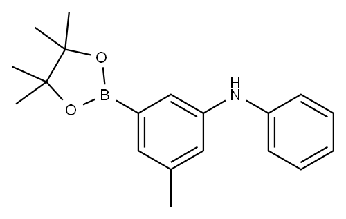 Benzenamine, 3-methyl-N-phenyl-5-(4,4,5,5-tetramethyl-1,3,2-dioxaborolan-2-yl)- Structure