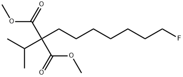 (7-Fluoroheptyl)isopropylmalonic acid dimethyl ester Structure