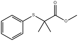 Propanoic acid, 2-methyl-2-(phenylthio)-, methyl ester Struktur