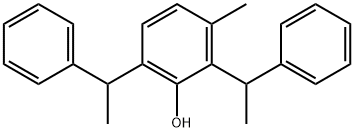 3-Methyl-2,6-bis(α-methylbenzyl)phenol Struktur
