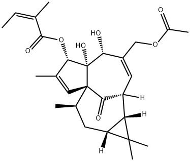 巨大戟醇-3-O-当归酸-20-乙酸酯, 82425-35-2, 结构式