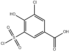 3-Chloro-5-(chlorosulfonyl)-4-hydroxybenzoic acid, 1201663-81-1, 结构式