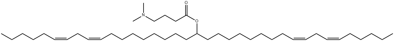 4-(N,N-二甲基氨基)丁酸(二亚油基)甲酯, 1224606-06-7, 结构式