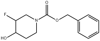 N-CBZ-3-氟-4-羟基哌啶 结构式
