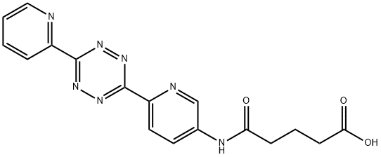 Pentanoic acid, 5-oxo-5-[[6-[6-(2-pyridinyl)-1,2,4,5-tetrazin-3-yl]-3-pyridinyl]amino]-, 1233234-76-8, 结构式