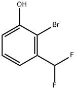 2-溴-3-(二氟甲基)苯酚, 1261791-57-4, 结构式