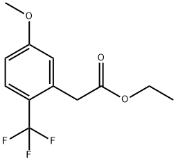 ethyl 5-methoxy-2-(trifluoromethyl)phenylacetate, 1261837-15-3, 结构式