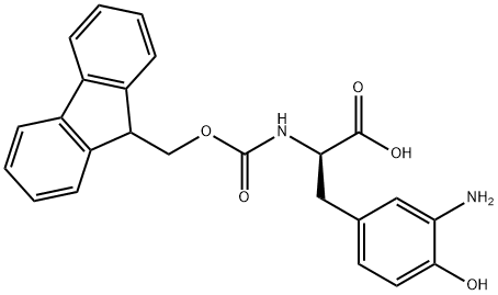 (9H-Fluoren-9-yl)MethOxy]Carbonyl D-Tyr(3-NO2)-OH 结构式