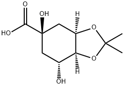 1,3-Benzodioxole-5-carboxylic acid, hexahydro-5,7-dihydroxy-2,2-dimethyl-, (3aR,5R,7R,7aS)- Structure