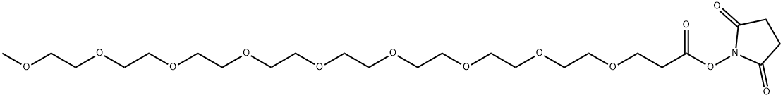 M-PEG9-NHSエステル 化学構造式