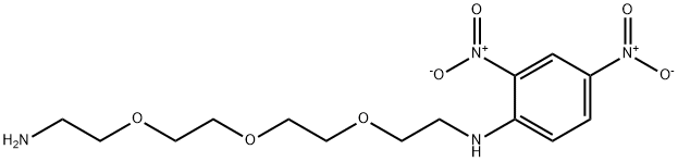 N-(2-(2-(2-(2-aminoethoxy)ethoxy)ethoxy)ethyl)-2,4-dinitroaniline, 132316-46-2, 结构式