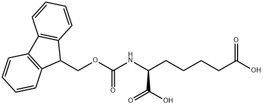 (S)-2-((((9H-FLUOREN-9-YL)甲氧基)羰基)氨基)庚二酸, 1350450-51-9, 结构式