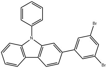 2-(3,5-二溴苯基)-N-苯基-9H-咔唑 结构式