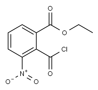 Benzoic acid, 2-(chlorocarbonyl)-3-nitro-, ethyl ester Struktur