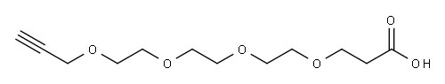 プロパルギル-PEG4-酸 化学構造式