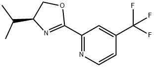 Pyridine, 2-[(4S)-4,5-dihydro-4-(1-methylethyl)-2-oxazolyl]-4-(trifluoromethyl)-, 1416820-34-2, 结构式