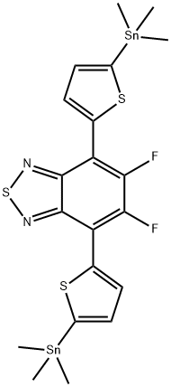 5,6-二氟-4,7-双(5-三甲基锡基噻吩-2-基)苯并[C][1,2,5]噻二唑, 1421762-30-2, 结构式