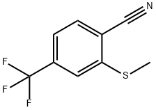 2-(甲硫基)-4-(三氟甲基)苯甲腈 结构式