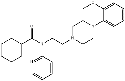 CYCLOHEXANECARBOXAMIDE, N-[2-[4-(2-METHOXYPHENYL)-1-PIPERAZINYL]ETHYL]-N-2-PYRIDINYL-, HYDROCHLORIDE (1:3) Structure