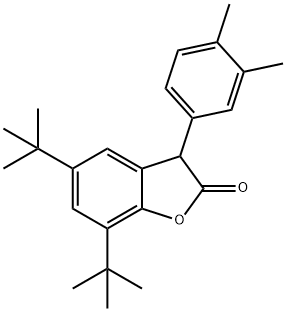 Antioxidant HP136,2(3H)-Benzofuranone,5,7-bis(1,1-dimethylethyl)-3-(3,4-dimethylphenyl) Struktur