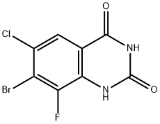 2,4(1H,3H)-Quinazolinedione, 7-bromo-6-chloro-8-fluoro- Structure