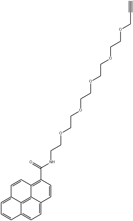 PYRENE-PEG5-PROPARGYL 结构式