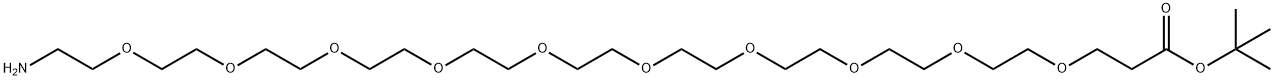 Amino-PEG10-t-butyl ester, 1818294-42-6, 结构式