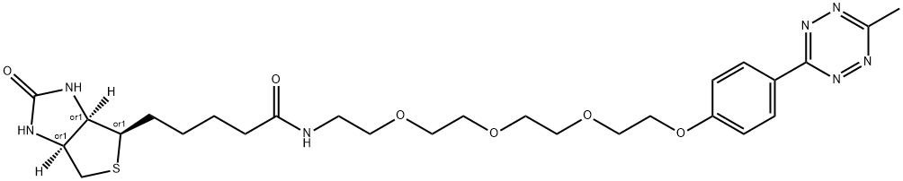 Biotin-PEG4-Methyltetrazine Structure