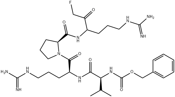 Z-Val-Arg-Pro-DL-Arg-fluoromethylketone trifluoroacetate salt 结构式