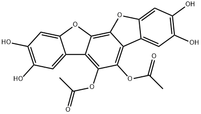 Benzo[2,1-b:3,4-b']bisbenzofuran-2,3,5,6,8,9-hexol, 5,6-diacetate Structure
