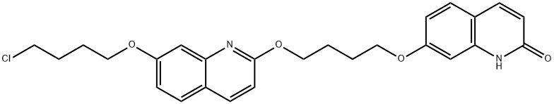 2(1H)-Quinolinone, 7-[4-[[7-(4-chlorobutoxy)-2-quinolinyl]oxy]butoxy]- 结构式