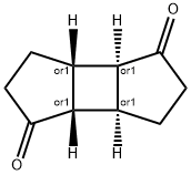 2,3,3aα,3bβ,5,6,6aβ,6bα-オクタヒドロシクロブタ[1,2:3,4]ジシクロペンテン-1,4-ジオン 化学構造式