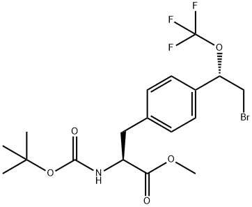 methyl (S)-3-(4-((S)-2-bromo-1-(trifluoromethoxy)ethyl)phenyl)-2-((tert-butoxycarbonyl)amino)propanoate